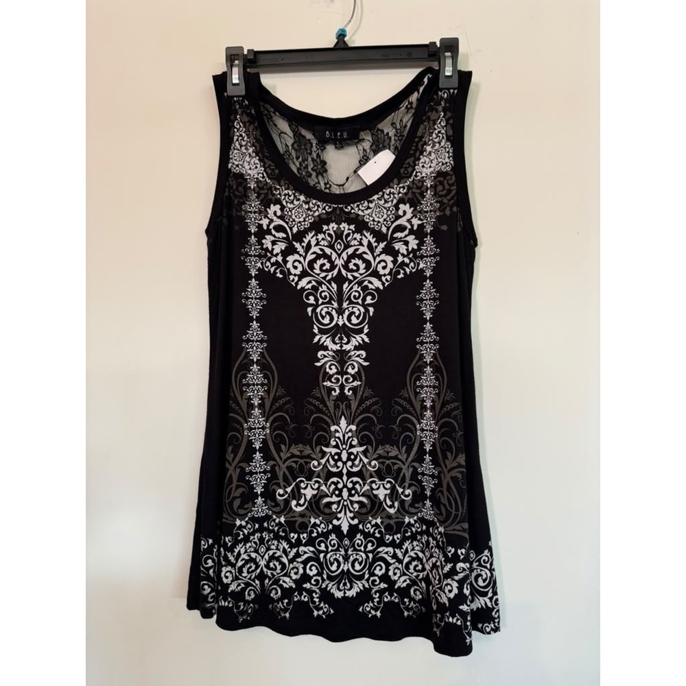 NWT B.L.E.U. Sleeveless Tank Top Women S Printed Boho Whimsigoth Fairy Festival